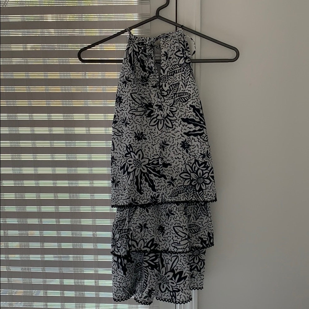 Urban Outfitters Floral Black and White Romper